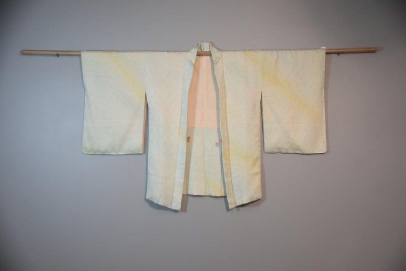 Spearmint Shibori Vintage Japanese Silk Haori Jacket - Image 4