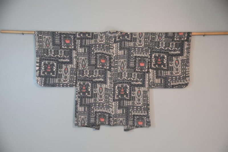 Grecian Blue Vintage Japanese Silk Haori Jacket