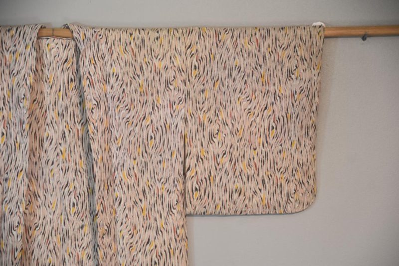Oil Dye Vintage Japanese Silk Haori Jacket - Image 4