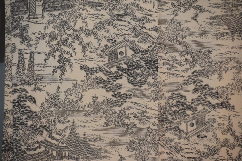 Temples in Forest Vintage Japanese Silk Haori Jacket - Image 2