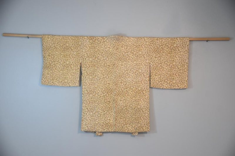 Bamboo Leaves Vintage Japanese Silk Haori Jacket