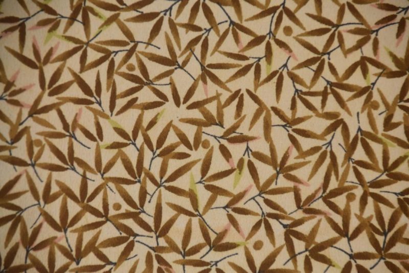 Bamboo Leaves Vintage Japanese Silk Haori Jacket - Image 2