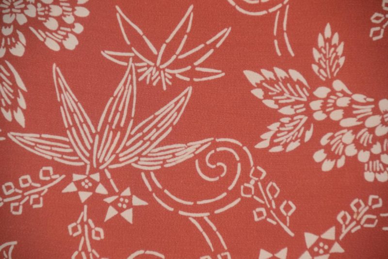 Bamboo Swirls Vintage Japanese Silk Haori Jacket - Image 2