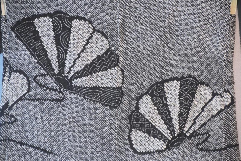 Fans Silk Shibori Japanese Haori Jacket - Image 2