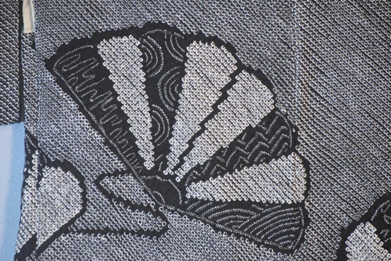 Fans Silk Shibori Japanese Haori Jacket - Image 6