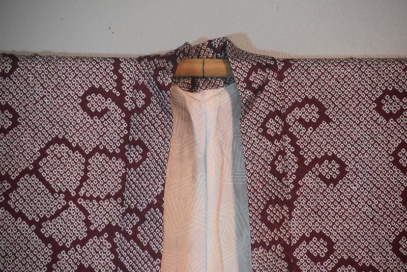 Purple Silk Shibori Japanese Haori Jacket - Image 4
