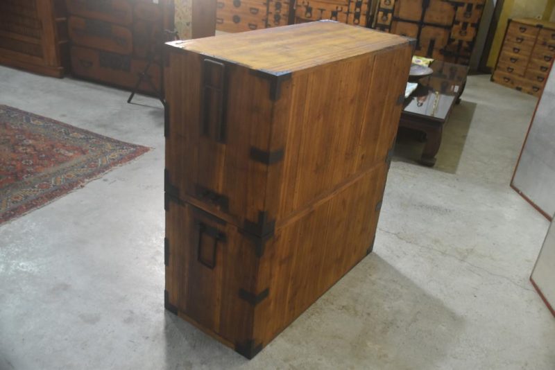 Japanese Antique 2 Section Clothing Chest Width:950mm - Image 8