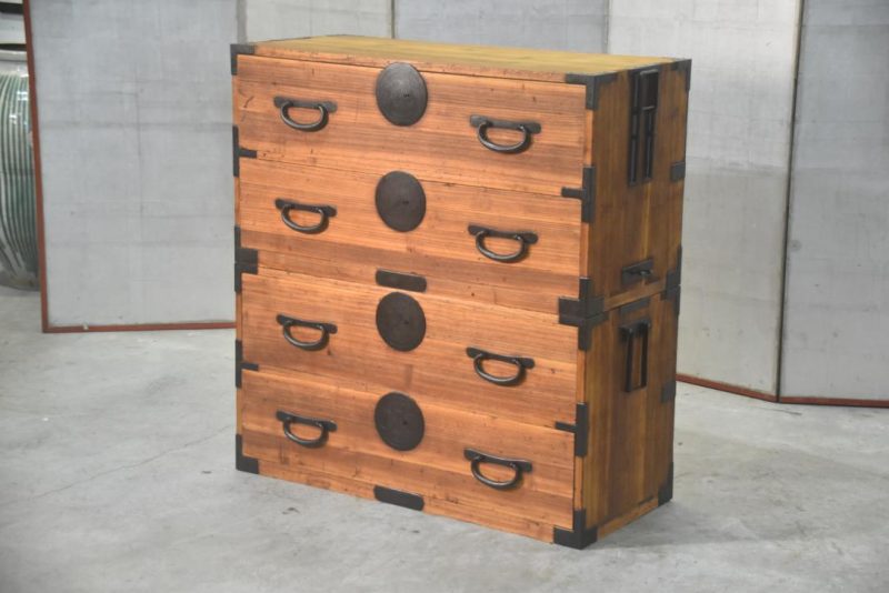 Japanese Antique 2 Section Clothing Chest Width:950mm - Image 5
