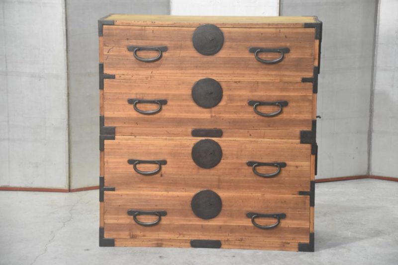 Japanese Antique 2 Section Clothing Chest Width:950mm - Image 4