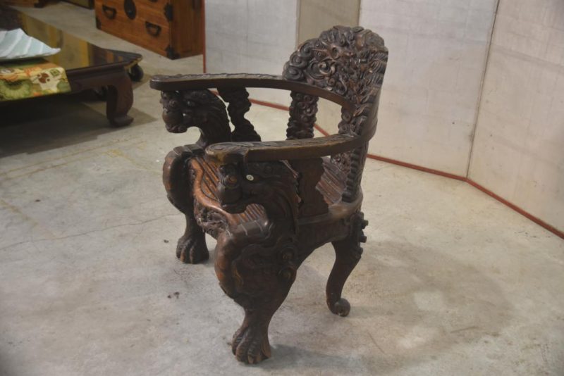 Japanese Carved Dragon Chair Height:850mm - Image 10