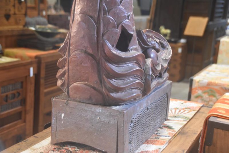 A Japanese Koi Dragon Roof Tile Height:880mm - Image 3