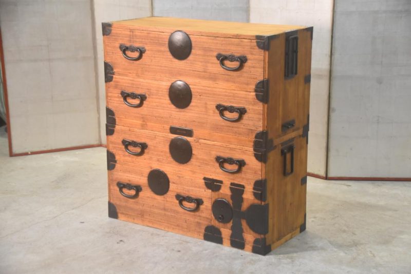 Japanese Antique 2 Section Clothing Chest Width:960mm