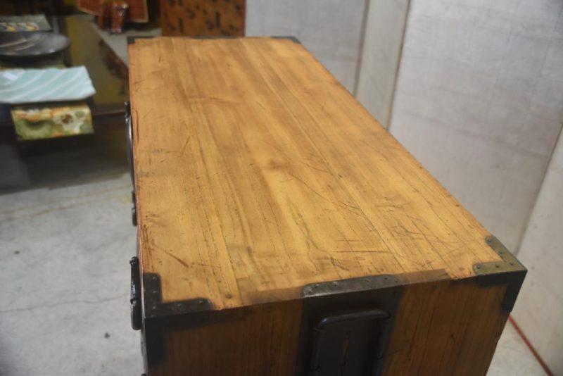 Japanese Antique 2 Section Clothing Chest Width:960mm - Image 11