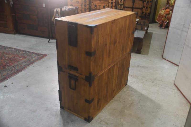 Japanese Antique 2 Section Clothing Chest Width:960mm - Image 10