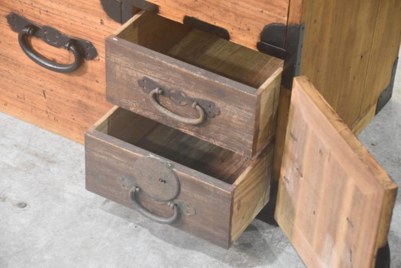 Japanese Antique 2 Section Clothing Chest Width:960mm - Image 6