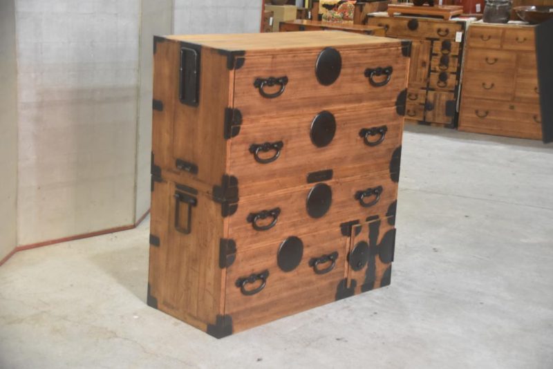 Japanese Antique 2 Section Clothing Chest Width:960mm - Image 7