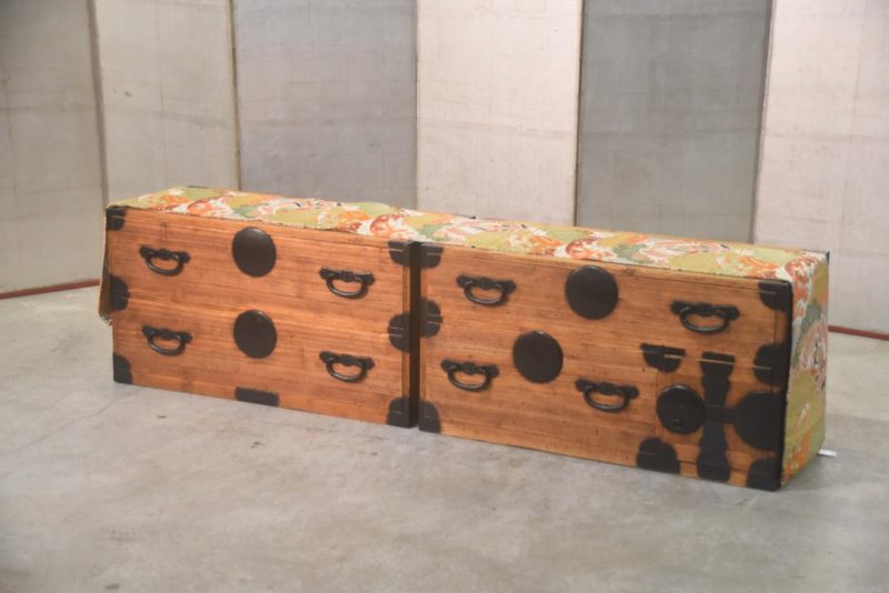 Japanese Antique 2 Section Clothing Chest Width:960mm - Image 4