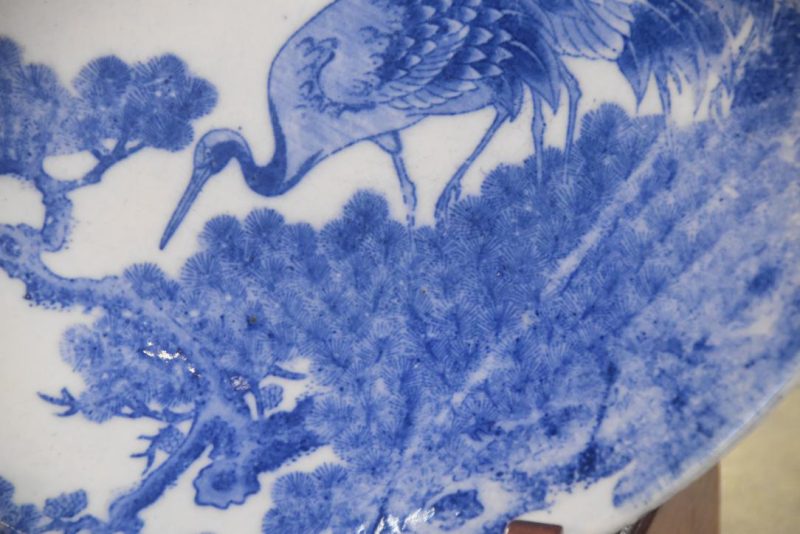 Japanese Blue and White Inban Plate Width:310mm - Image 2