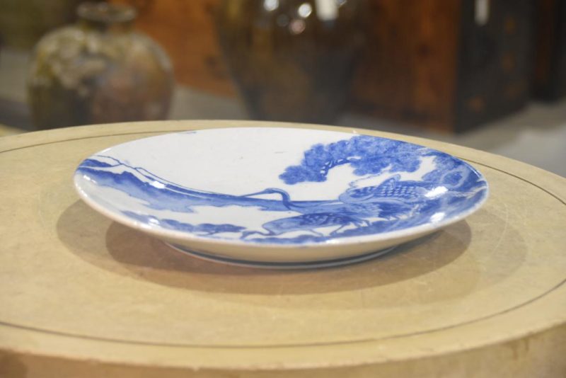Japanese Blue and White Inban Plate Width:310mm - Image 5