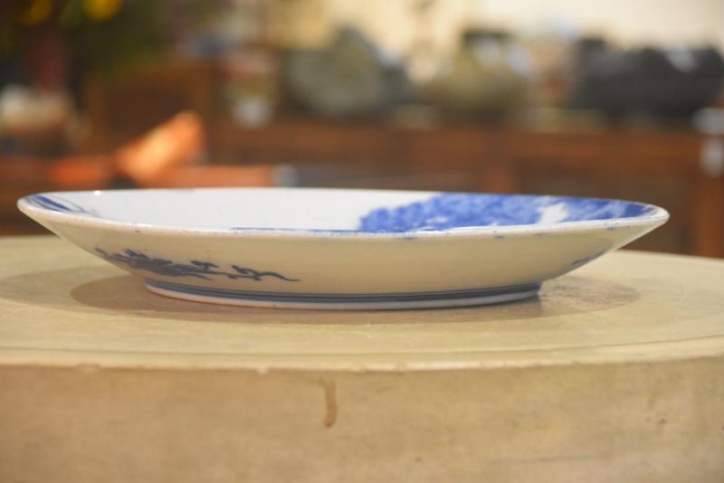 Japanese Blue and White Inban Plate Width:310mm - Image 4