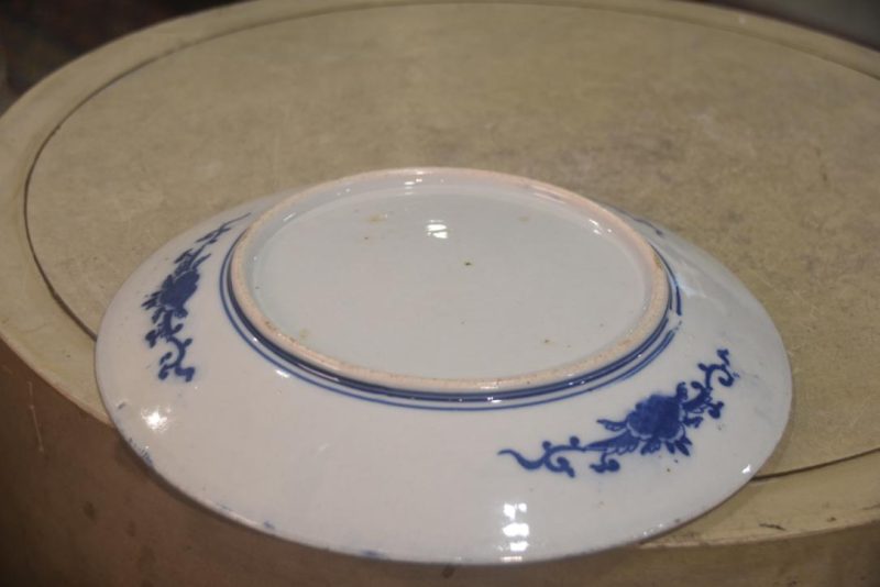 Japanese Blue and White Inban Plate Width:310mm - Image 3