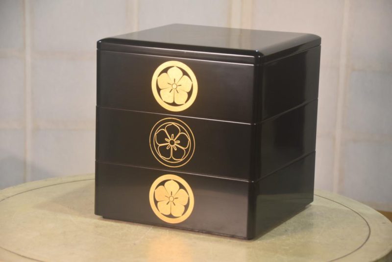 Japanese Lacquered 3 Section Jubako Width:240mm