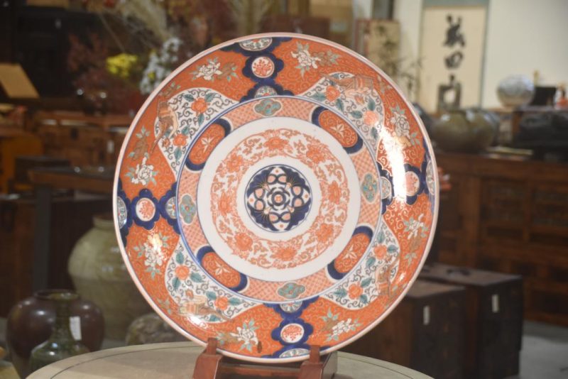 Large Coloured Imari Charger Width:455mm