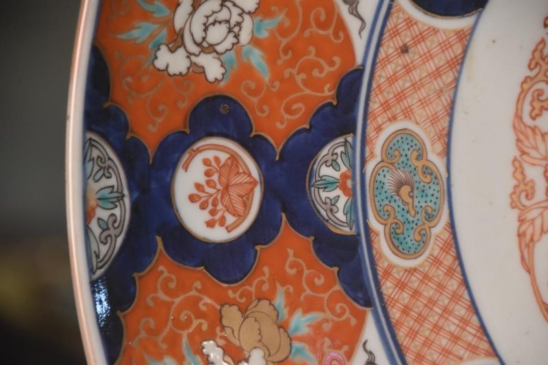 Large Coloured Imari Charger Width:455mm - Image 2