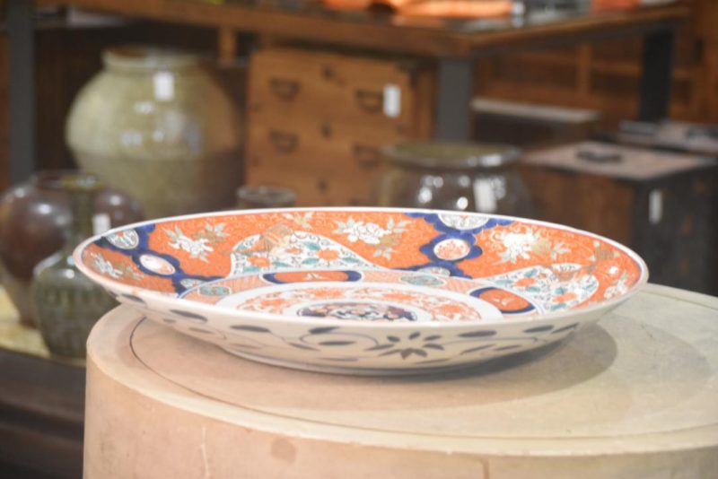 Large Coloured Imari Charger Width:455mm - Image 5