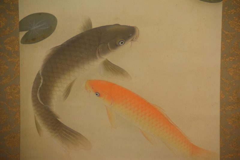 Japanese Koi Hanging Scroll Height:2135mm - Image 6