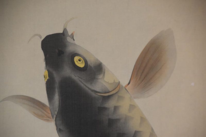 Japanese Leaping Koi Hanging Scroll Height:1440mm - Image 2