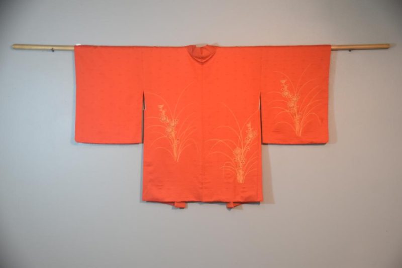 Rich Orange Vintage Japanese Silk Haori Jacket