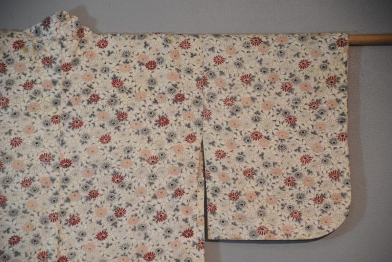 Petite Chrysanthemum Vintage Japanese Silk Haori Jacket - Image 2