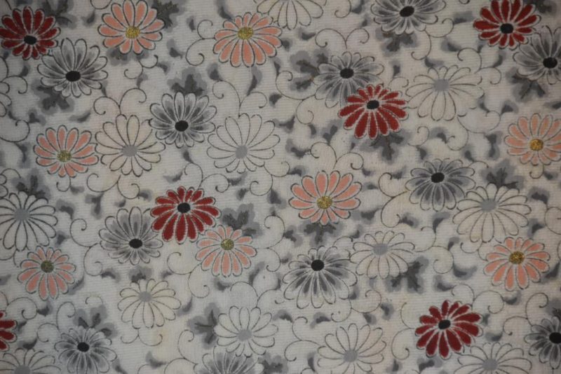 Petite Chrysanthemum Vintage Japanese Silk Haori Jacket - Image 6
