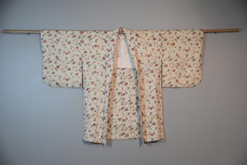 Petite Chrysanthemum Vintage Japanese Silk Haori Jacket - Image 5