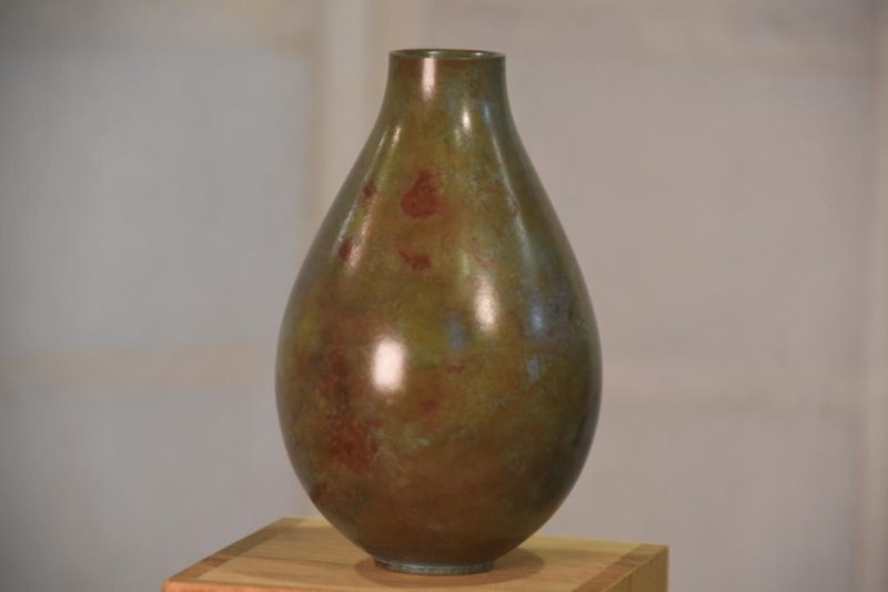 Japanese Seido/Murashido Bronze Vase Height:136mm - Image 7