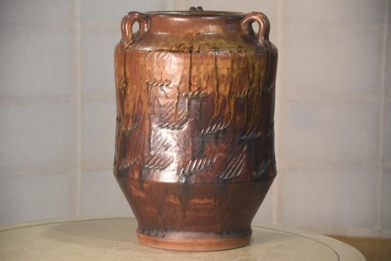 Contemporary Japanese Pottery Vase Width:230mm