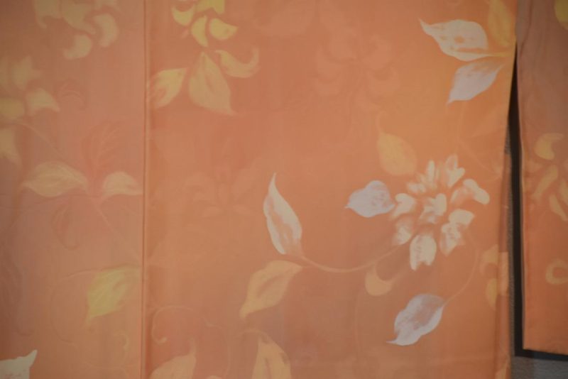 Peach Blossom Vintage Japanese Silk Haori Jacket - Image 2