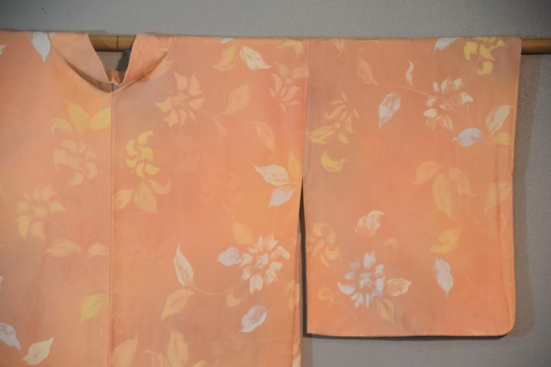 Peach Blossom Vintage Japanese Silk Haori Jacket - Image 6
