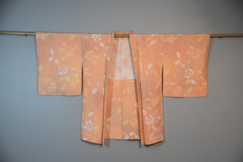 Peach Blossom Vintage Japanese Silk Haori Jacket - Image 7
