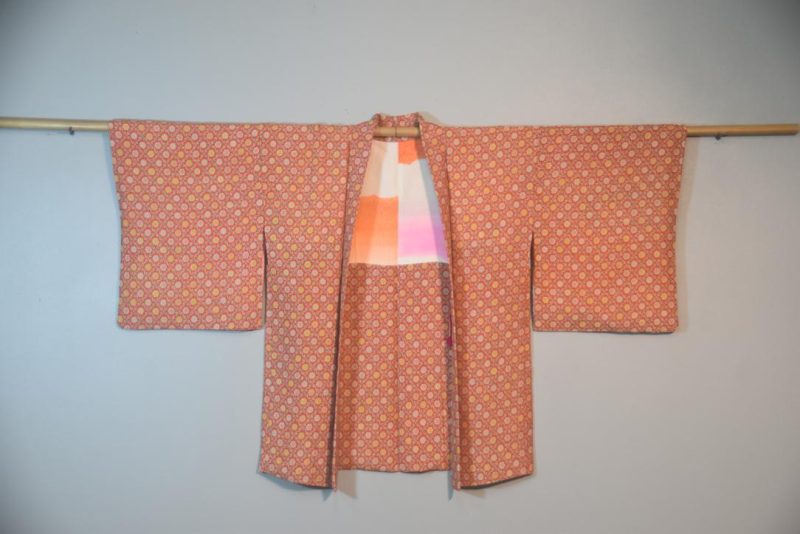 Burnt Orange Vintage Japanese Silk Haori Jacket - Image 5