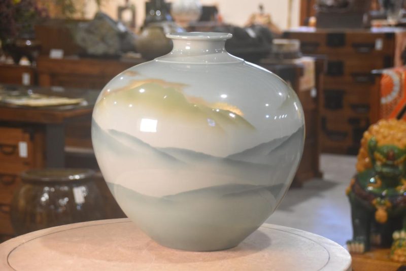 Kyoyaki (Kyoto Pottery) Vase Height:370mm