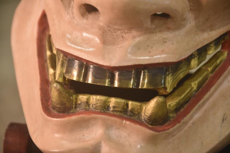 Japanese Wooden Devil Noh Mask Height:250mm - Image 9