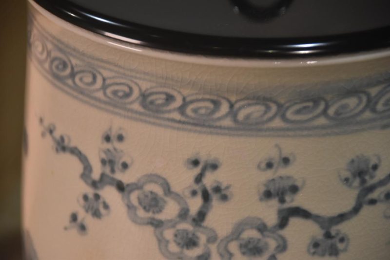 Blue & White Pottery Mizuzashi Height:165mm - Image 2