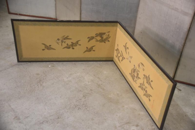 Japanese 2 Panel Birds Screen Width:1860mm - Image 5