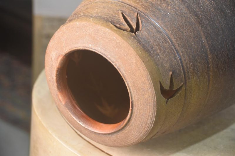 Japanese Bizen Pottery Vase Height:380mm - Image 4