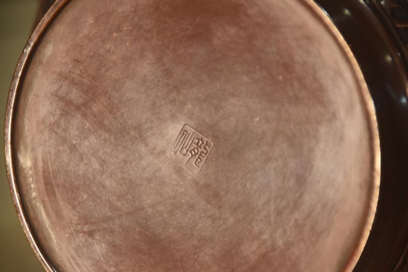 Japanese Bronze Vase with Phoenix Width:230mm - Image 4