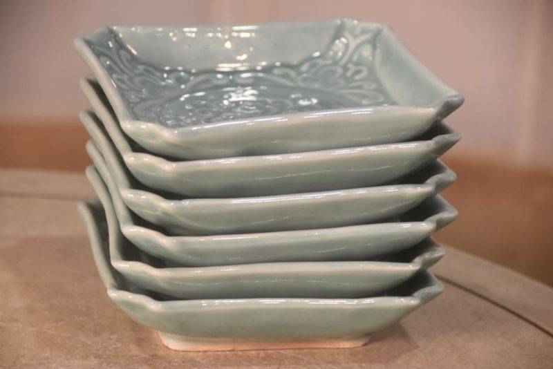 6 x Seiji (Celadon) Plates Width:130mm - Image 3