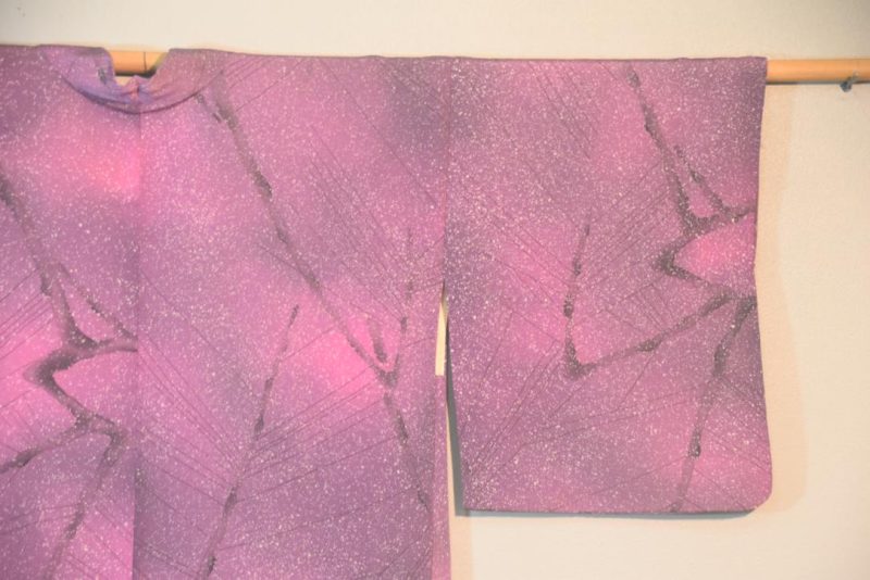 Cosmic Purple Silk Vintage Japanese Haori Jacket - Image 6