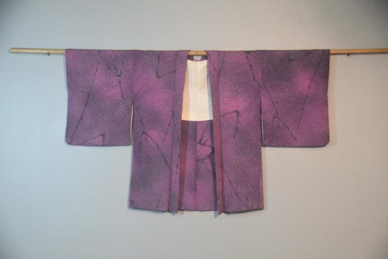 Cosmic Purple Silk Vintage Japanese Haori Jacket - Image 5